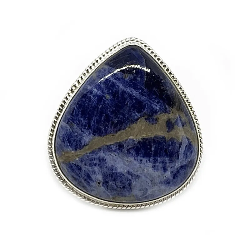 Sodalite Gemstone Large Statement Ring