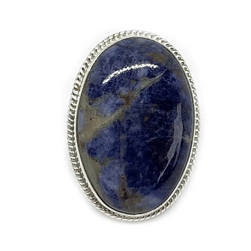 Sodalite Gemstone Large Statement Ring