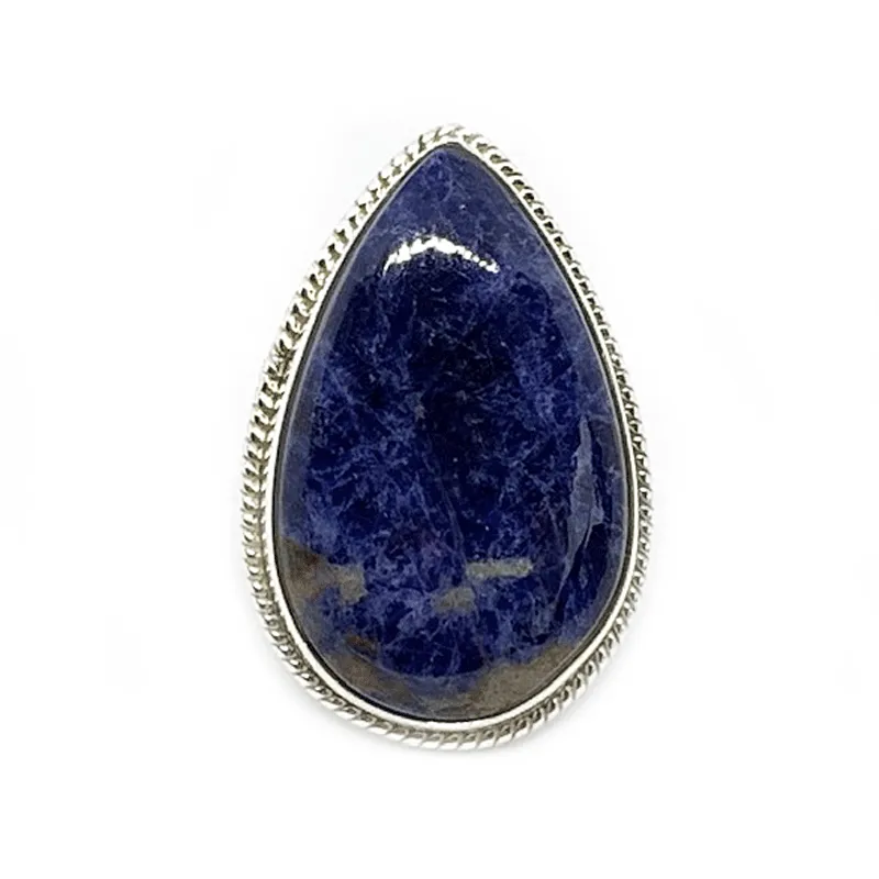 Sodalite Gemstone Large Statement Ring