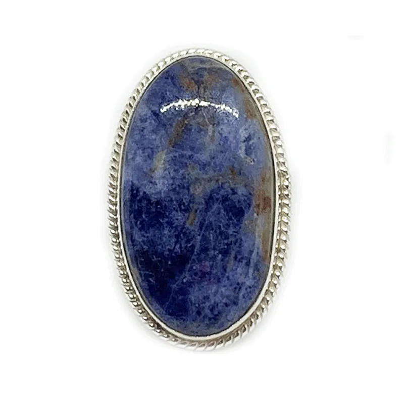 Sodalite Gemstone Large Statement Ring