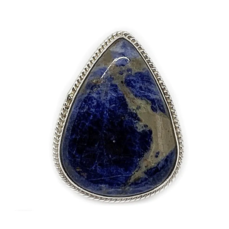 Sodalite Gemstone Large Statement Ring