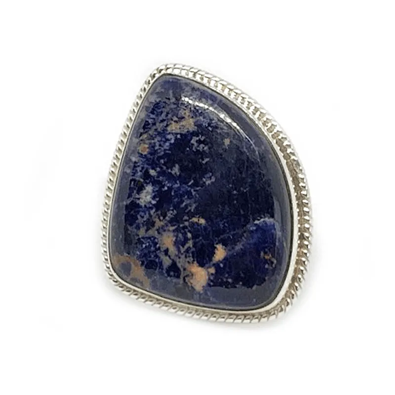 Sodalite Gemstone Large Statement Ring