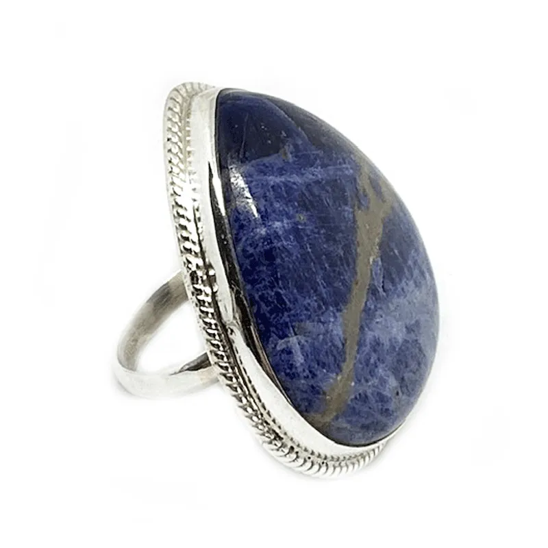 Sodalite Gemstone Large Statement Ring