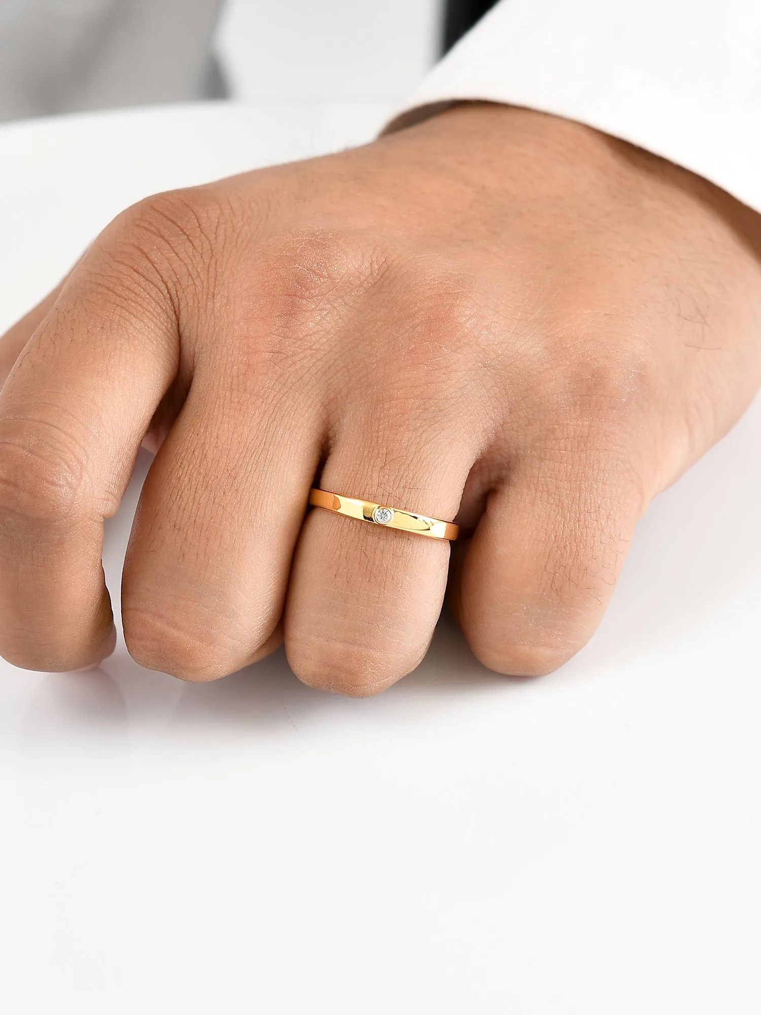 Solitaire Band Ring For Men