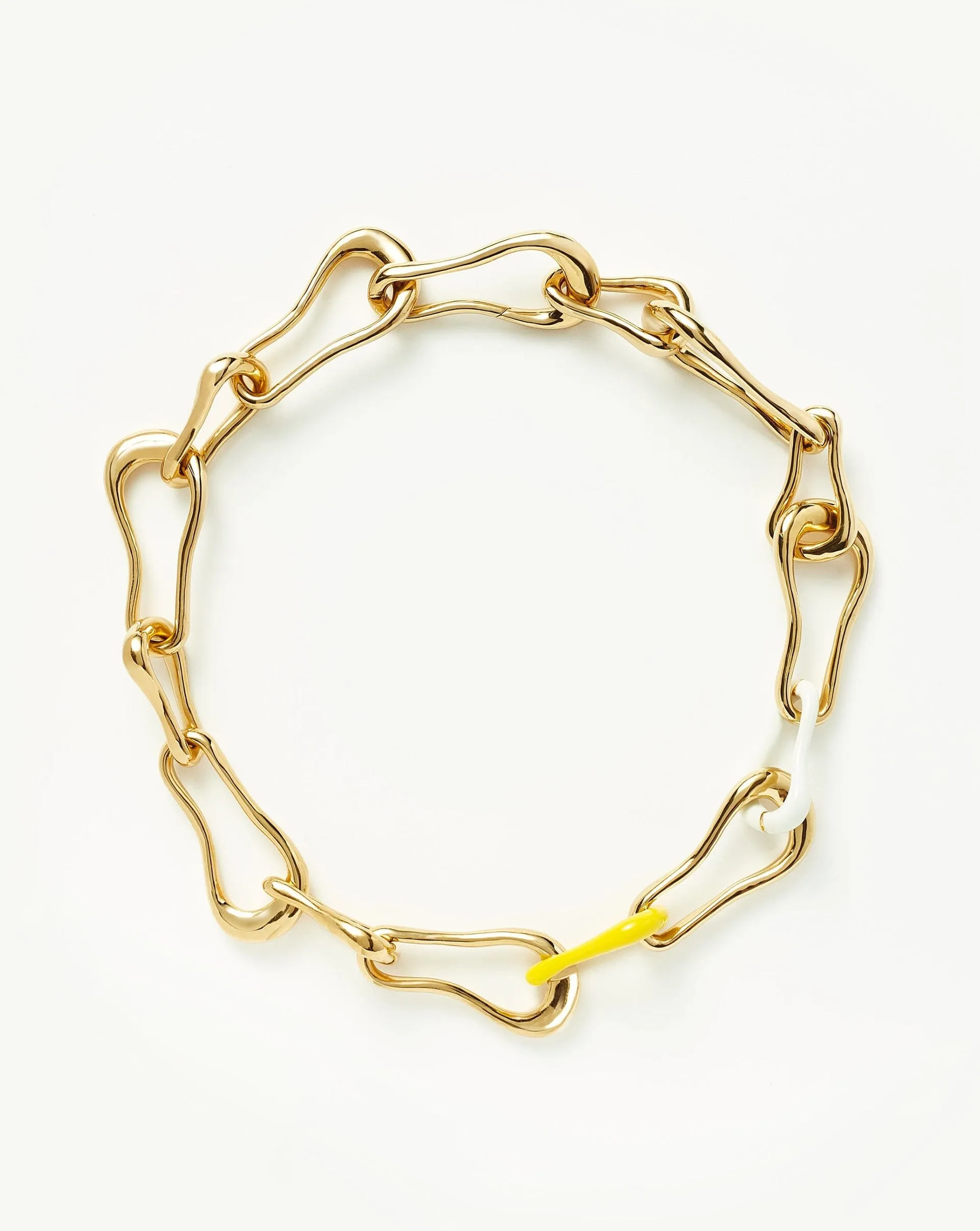 Squiggle Enamel Chunky Chain Choker