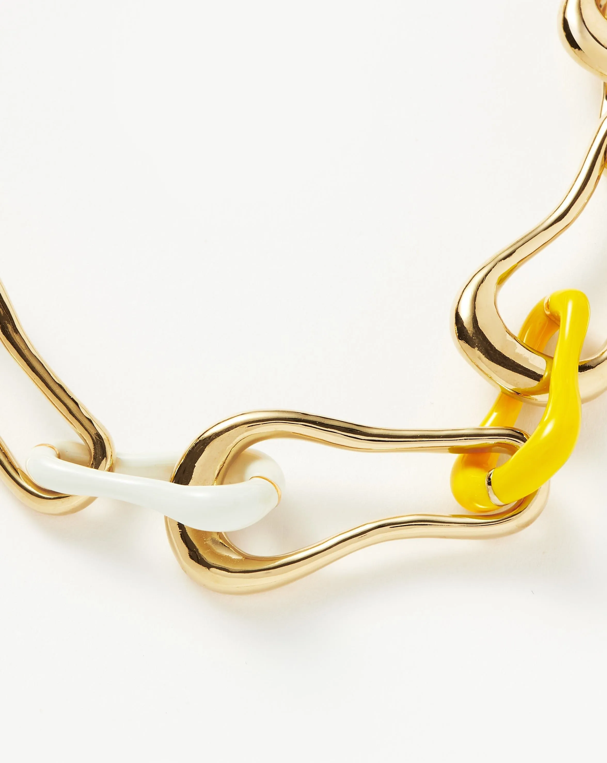 Squiggle Enamel Chunky Chain Choker