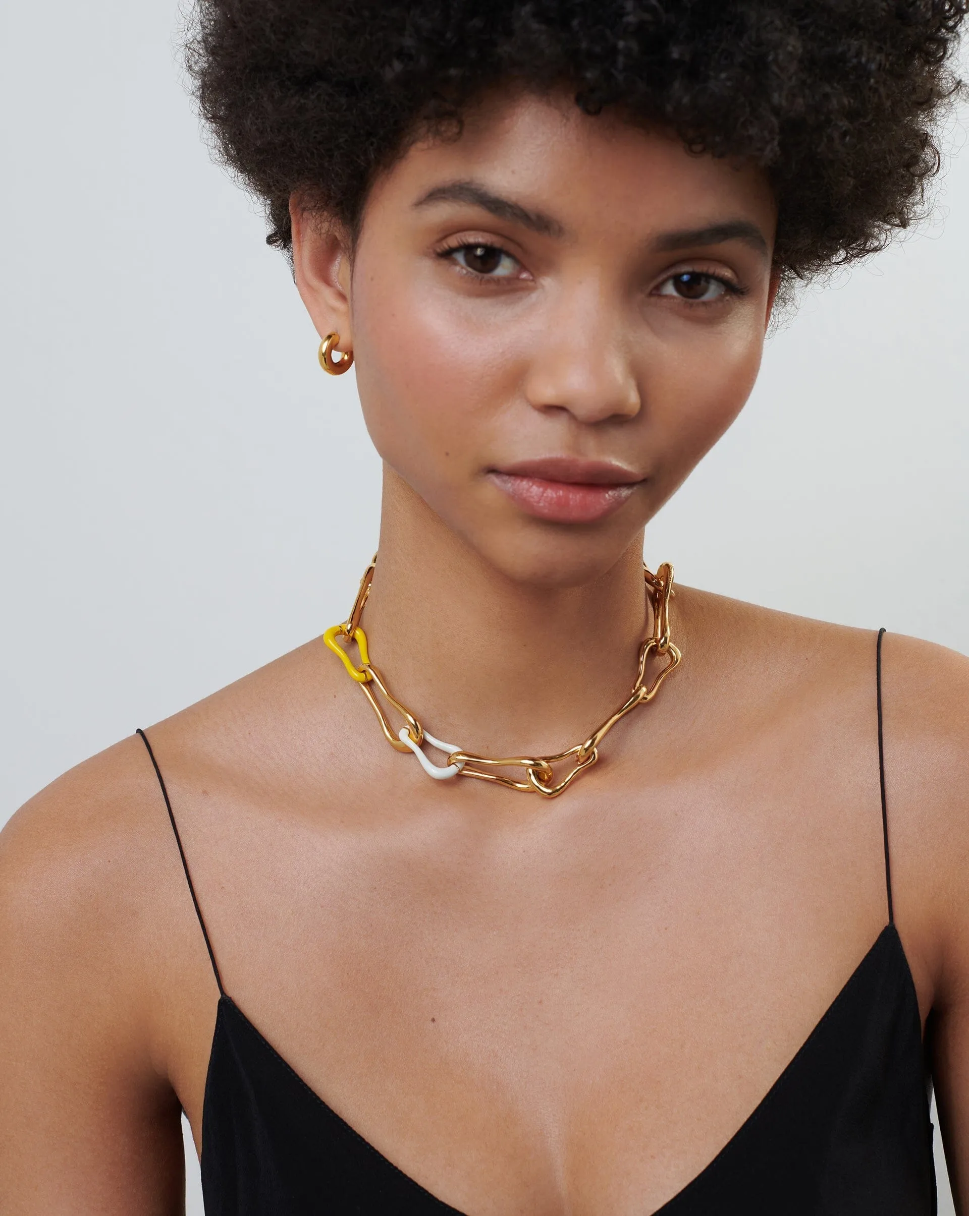 Squiggle Enamel Chunky Chain Choker