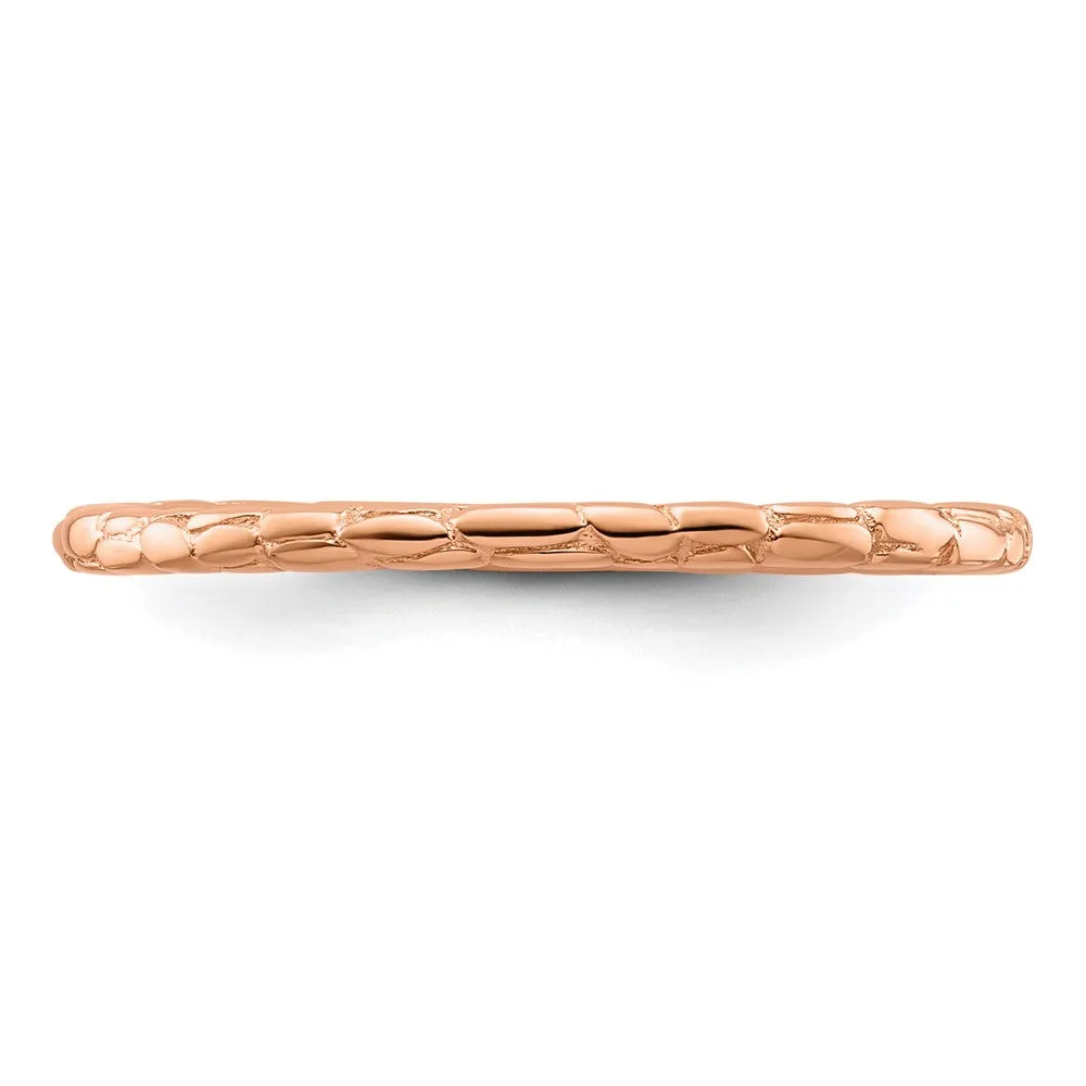 Stackable Expressions Pink-Plated Twisted Ring in Sterling Silver