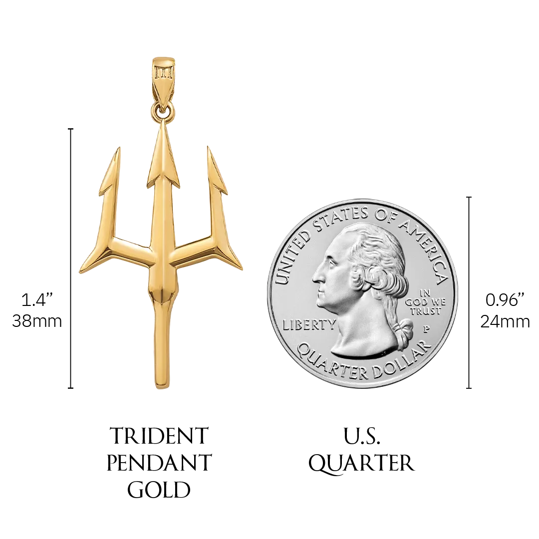 Trident Pendant - Gold