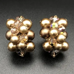 【USA輸入】ヴィンテージ リシュリュー パール クラスター イヤリング/Vintage RICHELIEU Pearl Cluster Clip On Earring