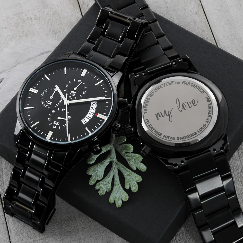 VALENTINE'S DAY GIFT FOR HIM | BLACK CHRONOGRAPH WATCH | MY LOVE