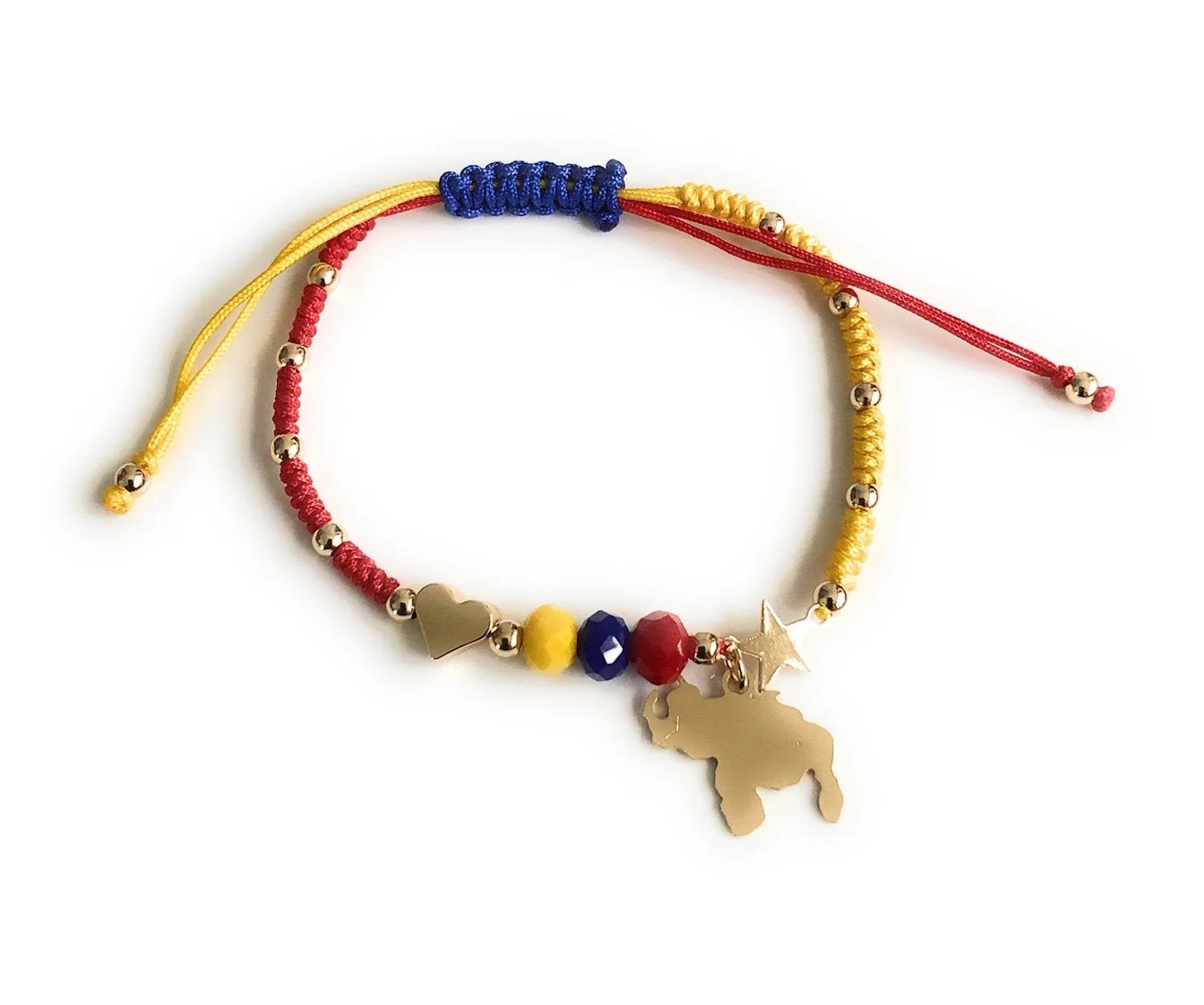 Venezuela Map Bracelet, Tricolor Venezuelan Flag, Pulseras de Venezuela,