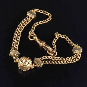 Victorian Celestial Star Ball Curb Chain Albertina Bracelet