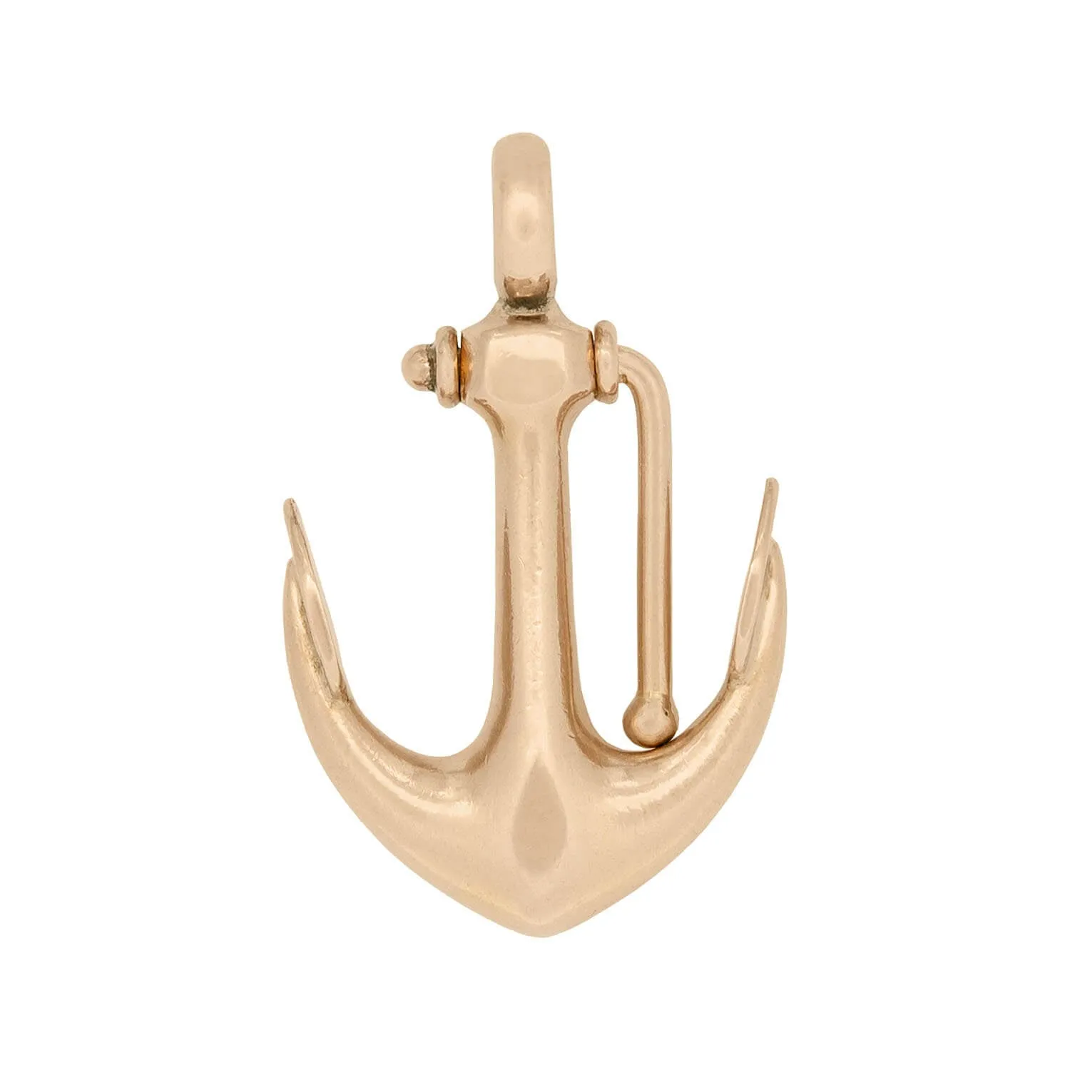 Vintage 18k Anchor Pendant