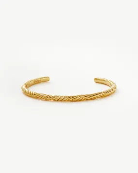 Wavy Ridge Gemelli Cuff Bracelet