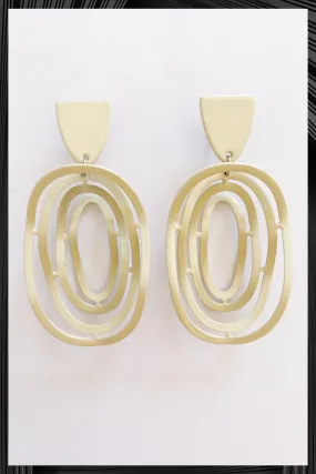 White Frame Earrings | Quick Shipping