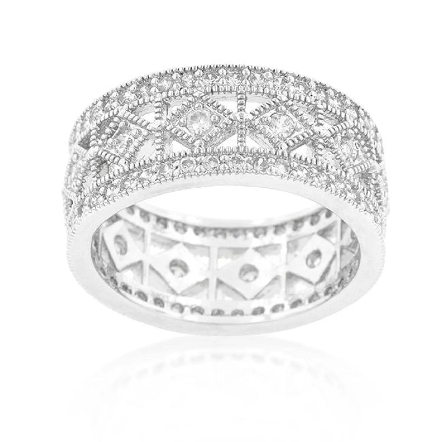 WildKlass Simple Classic Cubic Zirconia Band